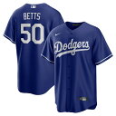 ナイキ メンズ ユニフォーム トップス Mookie Betts Los Angeles Dodgers Nike Alternate Replica Player Name Jersey Royal