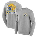 ファナティクス メンズ パーカー・スウェットシャツ アウター St. Louis Blues True Classics Helmet Graphic Crew Sweatshirt|詳細画像