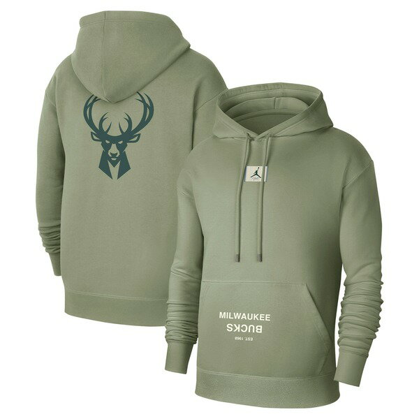 ジョーダン メンズ パーカー・スウェットシャツ アウター Milwaukee Bucks Jordan Statement Pullover Hoodie