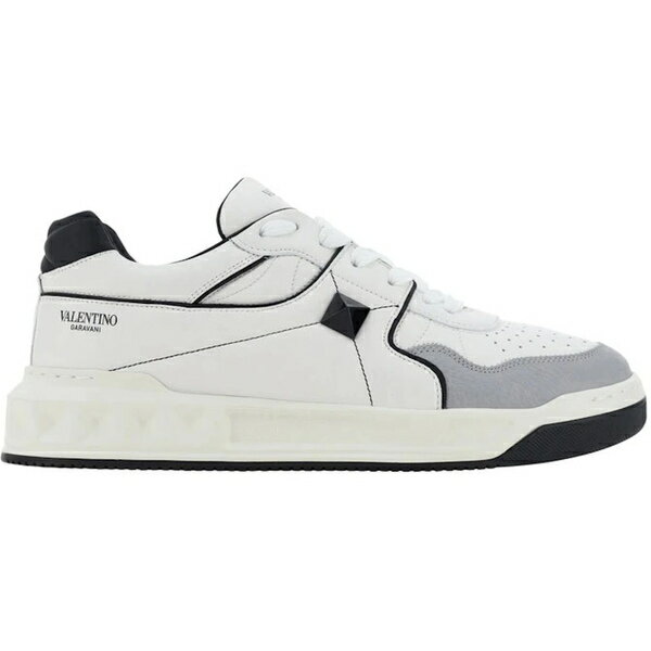 Valentino ƥ  ˡ Valentino One Stud Low Sneaker White Black Grey ...