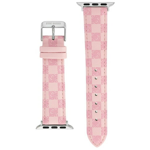 スティーブ マデン レディース 腕時計 アクセサリー Women's Pink Faux Leather Band designed for Apple Watch 42mm (Series 10) & 38/40/41mm Pink スティーブ マデン レディース 腕時計 アクセサリー Women's Pink Faux Leather Band designed for Apple Watch 42mm (Series 10) & 38/40/41mm Pink