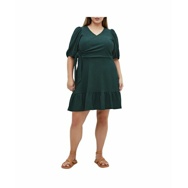 シティーシック レディース ワンピース トップス Plus Size Katelyn Dress Emerald