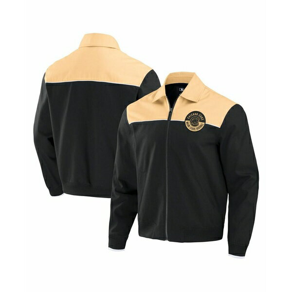 ファナティクス メンズ ジャケット&ブルゾン アウター Men's Black/Tan Chicago Cubs Canvas Bomber Full-Zip Jacket Black, Tan