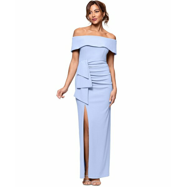 エスケープ レディース ワンピース トップス Off-The-Shoulder Gown Periwinkle