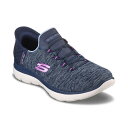 スケッチャーズ レディース スニーカー シューズ Women's Slip-ins: Summits - Dazzling Haze Casual Sneakers from Finish Line Navy, Purple(4)