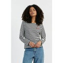 シンティアンドパーカー レディース カットソー トップス Women's Chinti & Parker Navy Cotton Stripe Snoopy T-Shirt Navy