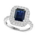 エフィー コレクション レディース リング アクセサリー EFFY Emerald-Cut Blue Sapphire (2-3/8 ct. t.w.) & D...