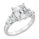 バッジェリーミシュカ レディース リング アクセサリー IGI Certified Lab Grown Diamond Cushion-Cut Five Sto...