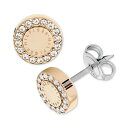 トミー ヒルフィガー レディース ピアス&イヤリング アクセサリー Crystal Logo Stud Earrings Carnation