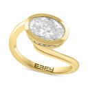 エフィー コレクション レディース リング アクセサリー EFFY Lab Grown Diamond Oval & Round Bezel Halo Swir...