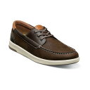 フローシャイム メンズ スニーカー シューズ Men's Crossover Moc Toe Boat Shoe Brown Nubuck(4)