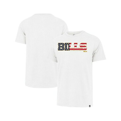 47ブランド メンズ シャツ トップス Men's White Buffalo Bills Flag Script Franklin T-Shirt White 47ブランド メンズ シャツ トップス Men's White Buffalo Bills Flag Script Franklin T-Shirt White