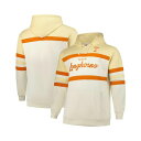 ミッチェル&ネス メンズ パーカー・スウェットシャツ アウター Men's Cream Texas Longhorns Big Tall Head Coach Pullover Hoodie Cream