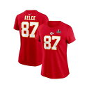 ナイキ レディース カットソー トップス Women's Travis Kelce Red Kansas City Chiefs Super Bowl LIX Name Number T-Shirt Red
