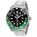 インビクタ メンズ 腕時計 アクセサリー Men's 21866 Pro Diver Automatic 3 Hand Black Dial Watch Silver