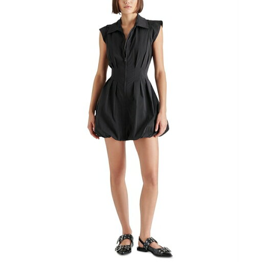 スティーブ マデン レディース ワンピース トップス Women's Dyanna Bubble-Hem Mini Dress Black スティーブ マデン レディース ワンピース トップス Women's Dyanna Bubble-Hem Mini Dress Black