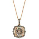 ルヴァン レディース ネックレス・チョーカー・ペンダントトップ アクセサリー Chocolate Diamond & Nude Diamond Halo Clu...