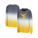 コロシアム レディース カットソー トップス Women's Navy West Virginia Mountaineers Winkle Dip Dye Long Sleeve T-Shirt Navy, Gold(4)