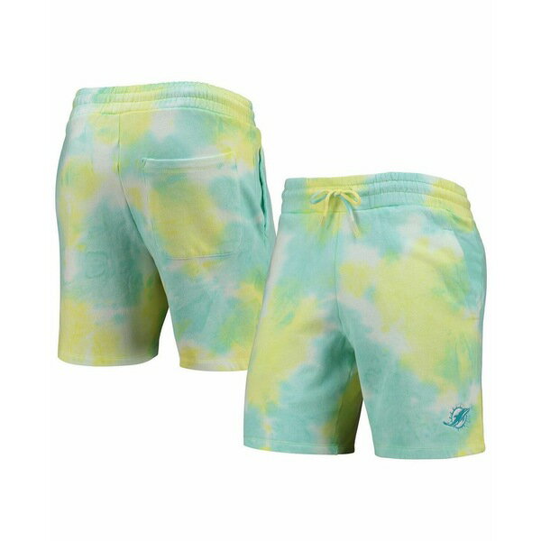 ニューエラ メンズ カジュアルパンツ ボトムス Men's White Miami Dolphins Tie-Dye Shorts White