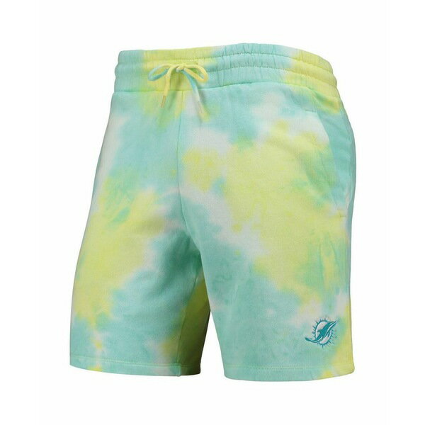 ニューエラ メンズ カジュアルパンツ ボトムス Men's White Miami Dolphins Tie-Dye Shorts White