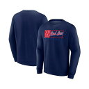 ファナティクス メンズ パーカー・スウェットシャツ アウター Men's Navy Boston Red Sox Focus Fleece Pullover Sweatshirt Navy(4)
