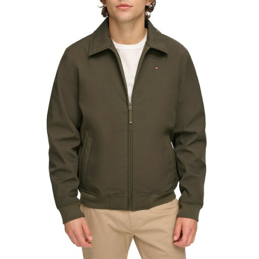トミー ヒルフィガー メンズ ジャケット&ブルゾン アウター Men's Classic Soft-Shell Bomber Jacket Olive トミー ヒルフィガー メンズ ジャケット&ブルゾン アウター Men's Classic Soft-Shell Bomber Jacket Olive