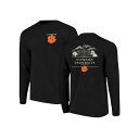 イメージワン メンズ シャツ トップス Men's Black Clemson Tigers Comfort Colors Campus Nights Long Sleeve T-Shirt Black(4)