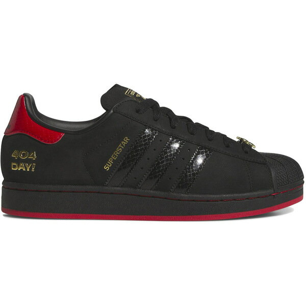 adidas アディダス メンズ スニーカー 【adidas Superstar II Atlanta 404 Day!】 サイズ US_M_4.5 Core Black/Red/Gold Metallic