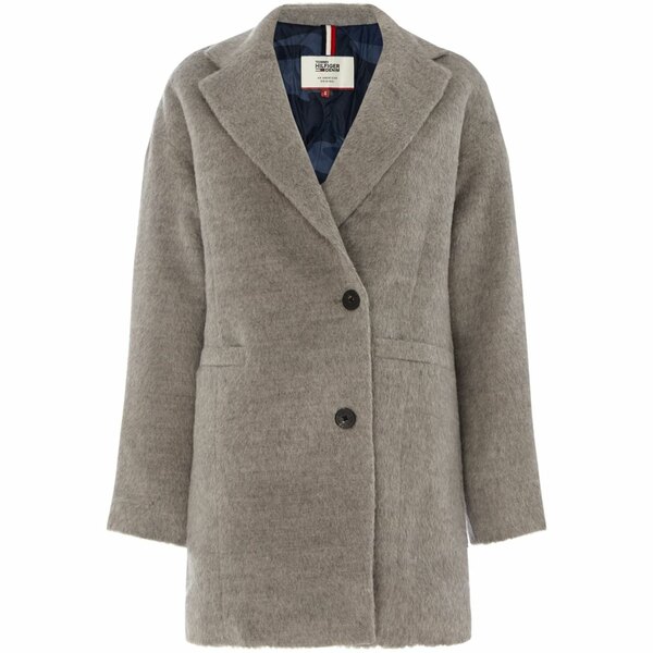 【送料無料】 トミーヒルフィガー メンズ ジャケット＆ブルゾン アウター Tommy Jeans Padded Wool Coat Grey