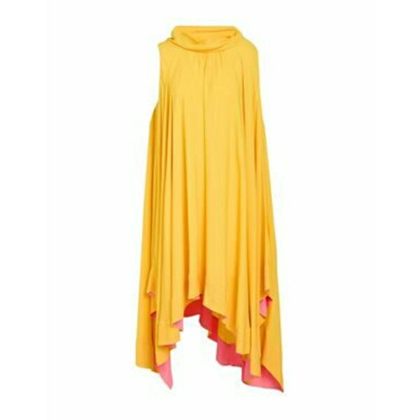 【送料無料】 セミクチュール レディース ワンピース トップス Midi dresses Yellow
