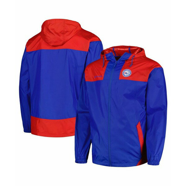 コロンビア メンズ ジャケット&ブルゾン アウター Men's Royal Philadelphia 76ers Big and Tall Flash Forward Challenger Omni-Shade Full-Zip Hoodie Royal