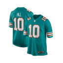 ナイキ メンズ シャツ トップス Men's Tyreek Hill Miami Dolphins Game Jersey Aqua