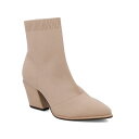 ミア レディース ブーツ シューズ Women's Draxton Block-Heel Knit Dress Booties Oatmeal