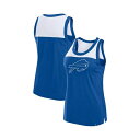 ファナティクス レディース カットソー トップス Women's Royal Buffalo Bills Sequin Tank Top Royal, Whit...