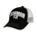 ファナティクス レディース 帽子 アクセサリー Women's Hendrick Motorsports Team Collection Black and White Alex Bowman Name and Number Adjustable Hat Black, White(4)