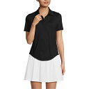 ランズエンド レディース カットソー トップス Women's High Impact Polo Shirt Black