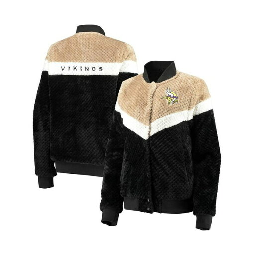 カールバンクス レディース ジャケット&ブルゾン アウター Women's Black, Cream Minnesota Vikings Riot Squad Sherpa Full-Snap Jacket Black, Cream カールバンクス レディース ジャケット&ブルゾン アウター Women's Black, Cream Minnesota Vikings Riot Squad Sherpa Full-Snap Jacket Black, Cream