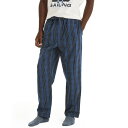 ナウティカ メンズ カジュアルパンツ ボトムス Men's Plaid Plaid Poplin Pajama Pants Ensign Blue