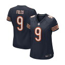 ナイキ レディース カットソー トップス Women's Nick Foles Navy Chicago Bears Game Jersey Navy
