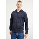 ガント メンズ パーカー・スウェットシャツ アウター PRINTED GRAPHIC FULL - Zip-up sweatshirt - evening blue(4)