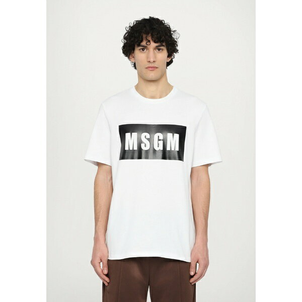 エムエスジイエム メンズ Tシャツ トップス Print T-shirt - optical white
