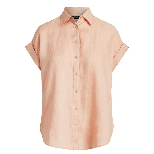 yz t[ fB[X Vc gbvX Linen Short Sleeve Shirt Pale Pink