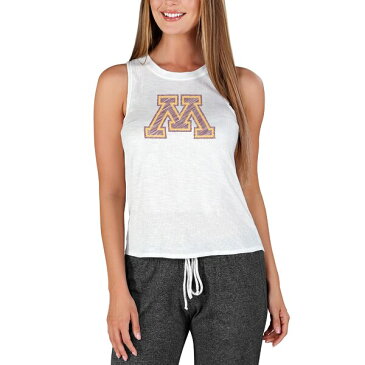 コンセプトスポーツ レディース Tシャツ トップス Minnesota Golden Gophers Concepts Sport Women's Gable Knit Tank Top White