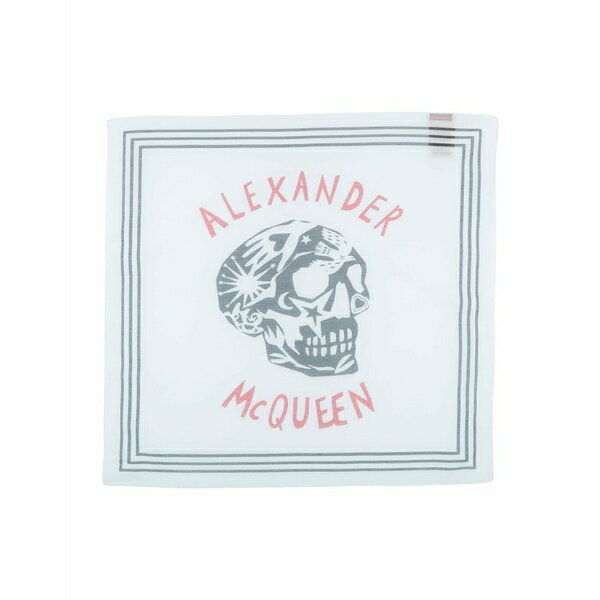 【送料無料】 マックイーン メンズ マフラー・ストール・スカーフ アクセサリー Scarves White