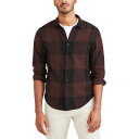 hbJ[Y Y Vc gbvX Men's Regular-Fit Plaid Long-Sleeve Casual Shirt Decadent Chocolate