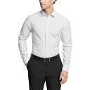 カルバン・クライン カルバンクライン メンズ シャツ トップス Men's Refined Cotton Stretch Slim Fit Wrinkle Resistant Dress Shirt Gray