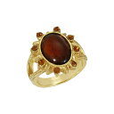 2028 Y O ANZT[ Topaz Oval Ring Brown