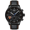 ティソット メンズ 腕時計 アクセサリー Men's Swiss Chronograph Chrono XL NBA New York Knicks Black Leather Strap Watch 45mm No Color