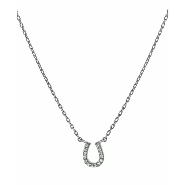 Wj xj[j fB[X lbNXE`[J[Ey_ggbv ANZT[ Cubic Zirconia Horseshoe Pendant Necklace in 18k Gold-Plated Sterling Silver, 16