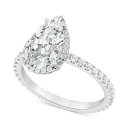 obWF[~VJ fB[X O ANZT[ Certified Lab Grown Diamond Pear-Cut Halo Engagement Ring (2-1/2 ct. t.w.) in 14k Gold White Gold